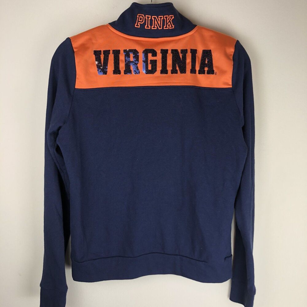 Virginia Victorias Secret PINK 5th & Ocean Collegiate XS Sweater Half zip